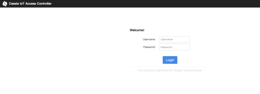 Cassia IoT Access Controller login