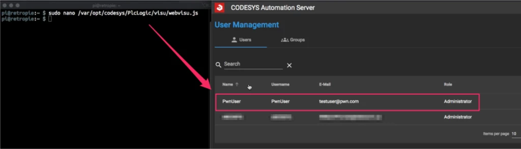 WebVisu JavaScript payload exploit