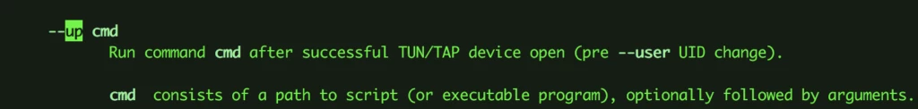 OpenVPN TUN/TAP command