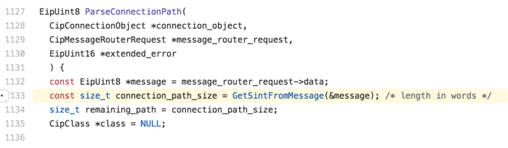 Bad casting in the ParseConnectionPath function