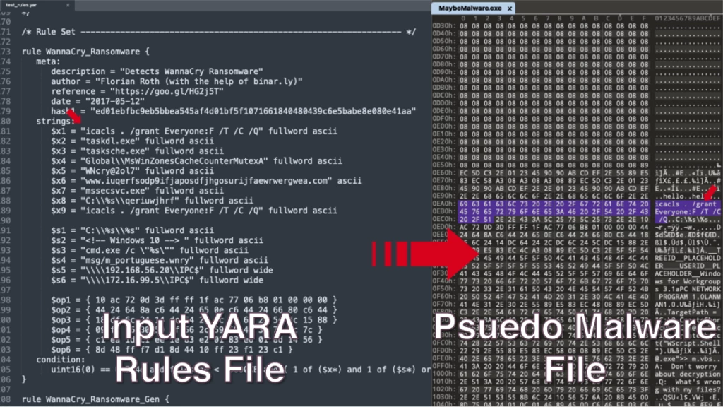 Input Yara Rules File