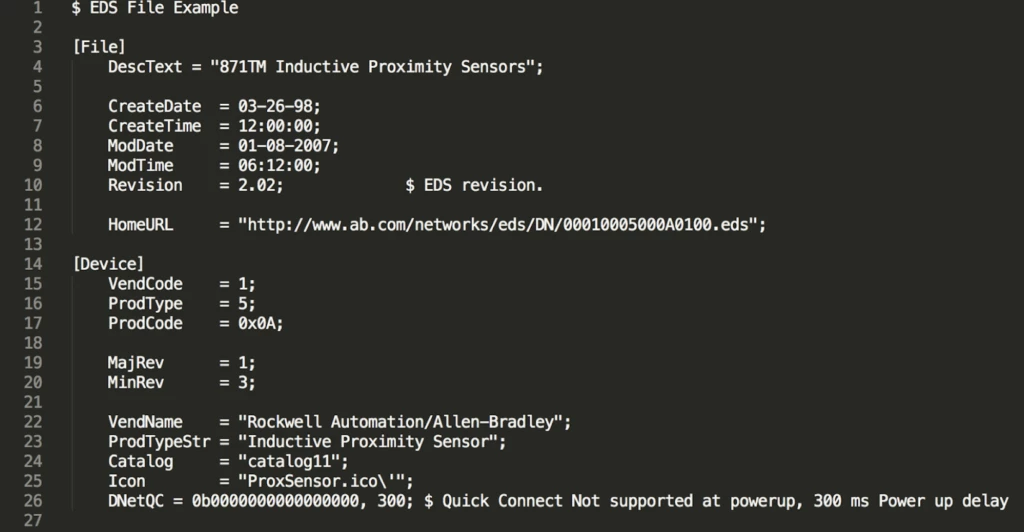 Example of a benign EDS file