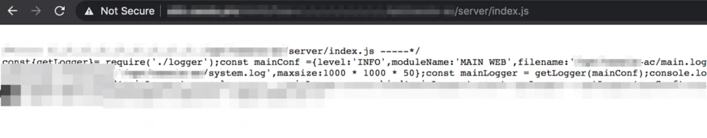 Leaked server index.js source code
