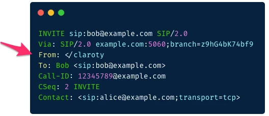 Malicious packet parse SIP messages