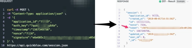 Requesting an application-level QB Token