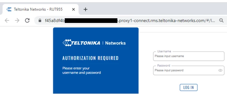 Accessing router local web service over the cloud