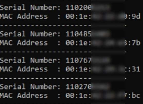 Collecting identifiers for registration